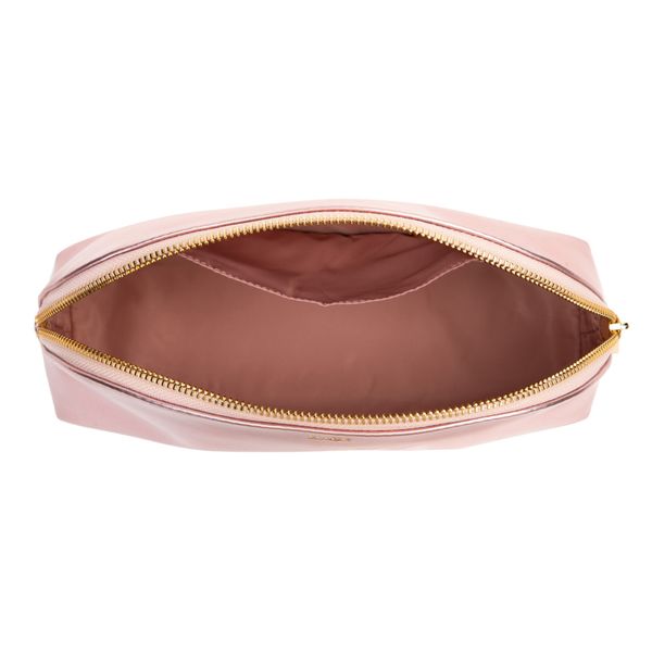 Dark, metallic make-up pouch large, rose